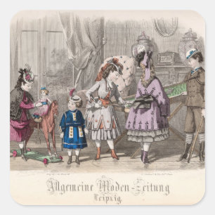 Sticker Carré Enfants au jeu