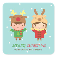 Enfants de Reindeer mignonnes Joyeux Noël Fête Fav