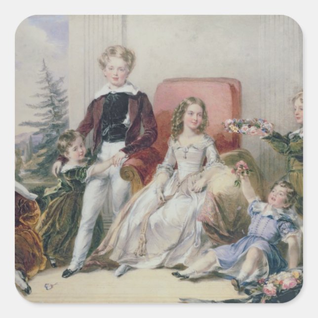 Sticker Carré Enfants d'Elhanan Bicknell (Devant)