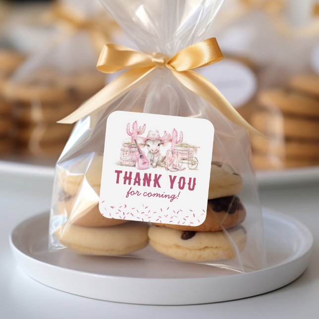 Sticker Carré Enfants fille fille anniversaire Favoriser (Créateur téléchargé)