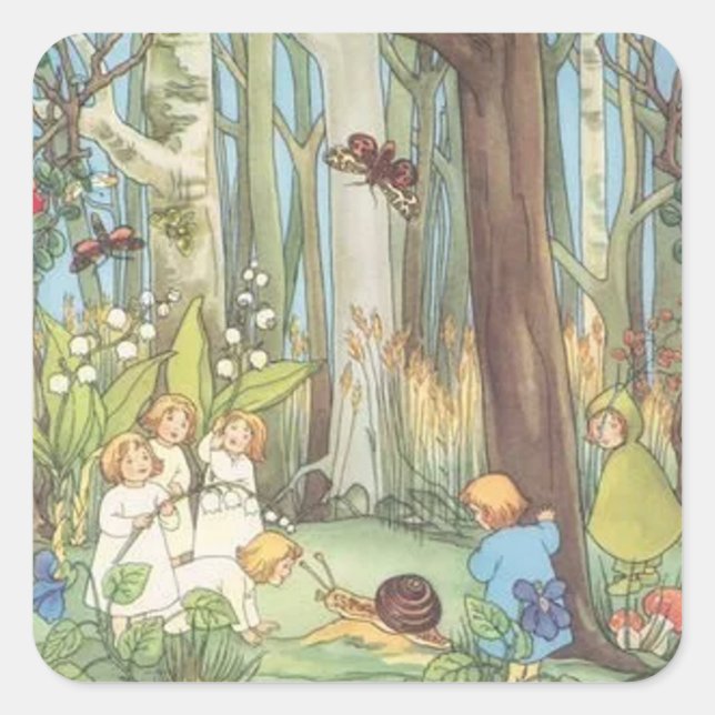 Sticker Carré Enfants Racines Sibylle Von Olfers (Devant)