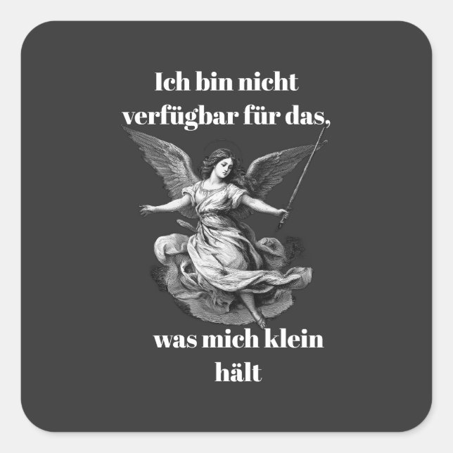Sticker Carré Engel der Unverfügbarkeit  (Devant)