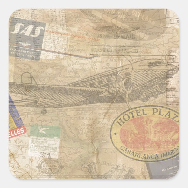 Sticker Carré Engin World Explorer (Devant)