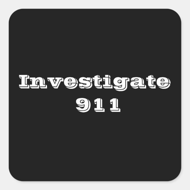 Sticker Carré Enquête 911 (Devant)