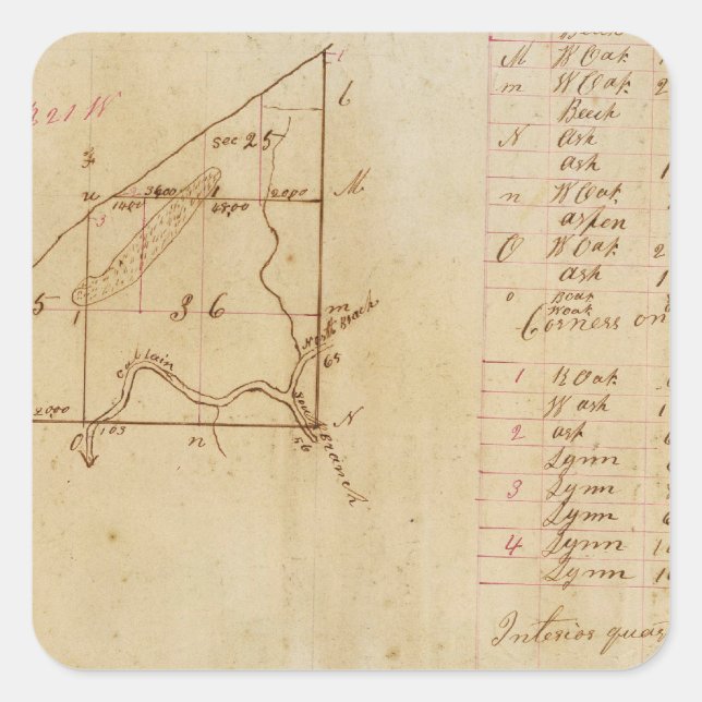 Sticker Carré Enquête du Michigan et de l'Indiana (Devant)