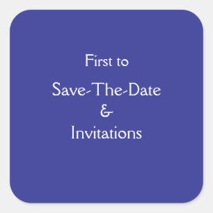 Sticker Carré Enregistrer la date et les invitations
