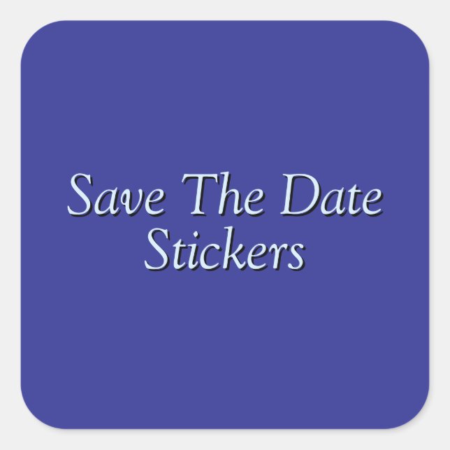 Sticker Carré Enregistrez La Date ! (Devant)