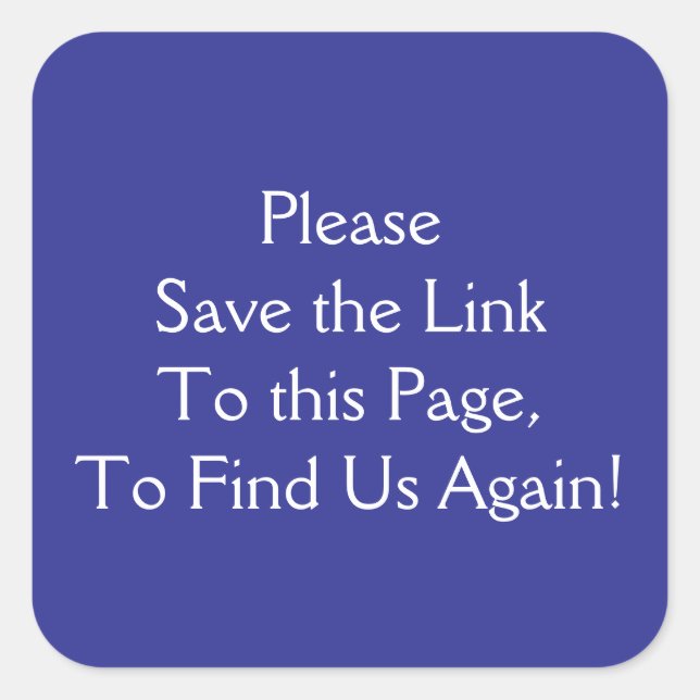 Sticker Carré Enregistrez un lien (Devant)