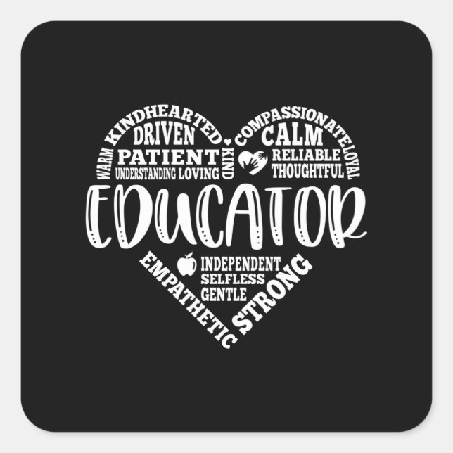 Sticker Carré Enseignant Appréciation du métro (Devant)