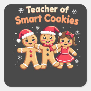 Sticker Carré Enseignant des cookies intelligents Enseigner le g