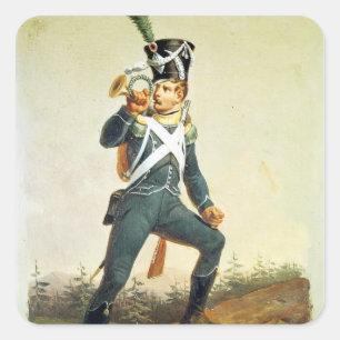 Sticker Carré Enseigne d'infanterie légère, 1811