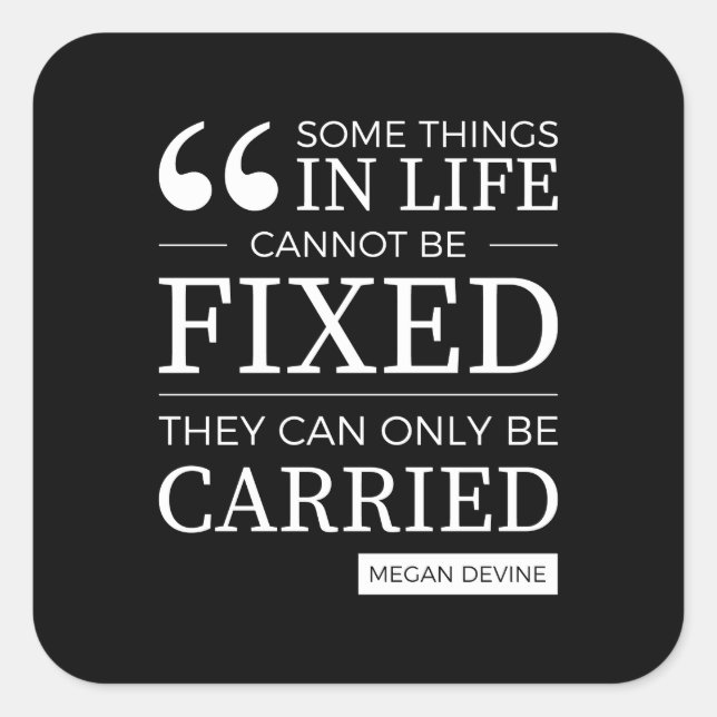 Sticker Carré ensemble d'autocollants avec citation "impossible  (Devant)