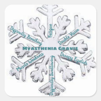 Sticker Carré Ensemble de sensibilisation Myasthenia Gravis de 2