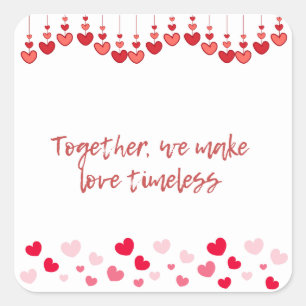 Sticker Carré Ensemble romantique nous faisons l'amour place int