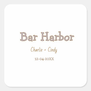 Sticker Carré enterrement de vie de jeune fille à Bar Harbor dem
