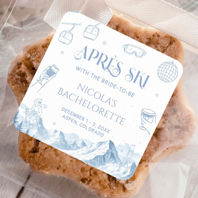 Sticker Carré Enterrement de vie de jeune fille d'hiver après Sk (Créateur téléchargé)