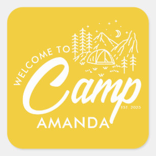 Sticker Carré Enterrement de vie de jeune fille personnalisé au 