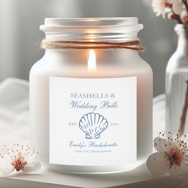 Sticker Carré Enterrements de vie de jeune fille Coquillages et  (Créateur téléchargé)