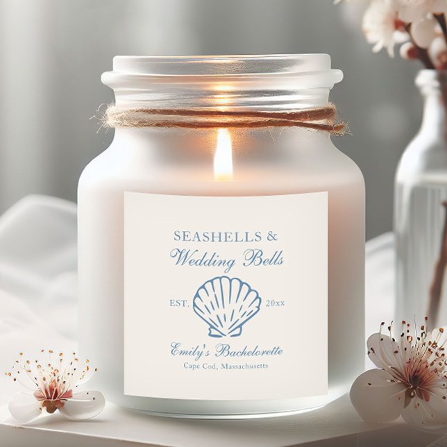 Sticker Carré Enterrements de vie de jeune fille Coquillages et  (Créateur téléchargé)