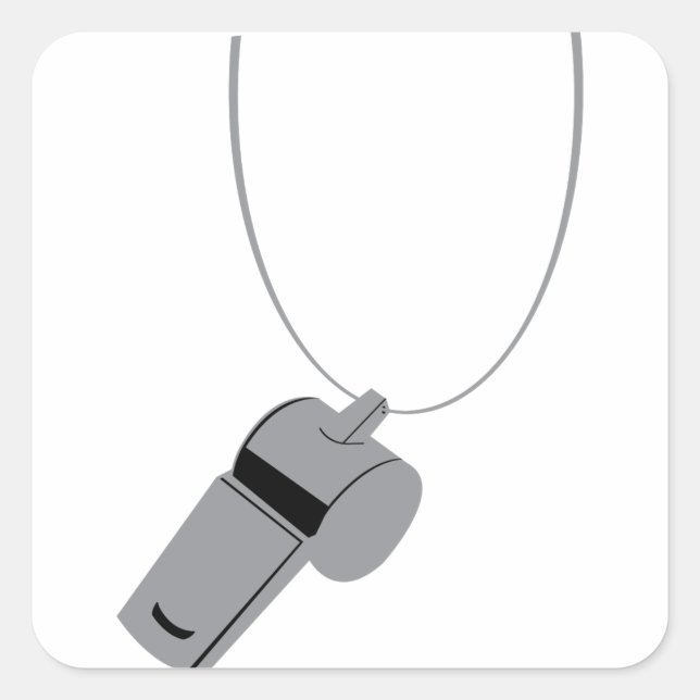 Sticker Carré Entraîneur de sifflet de référence (Devant)