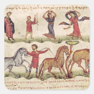 Sticker Carré Entraîneurs de chevaux