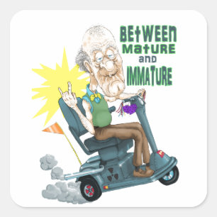 Sticker Carré Entre mature et immature
