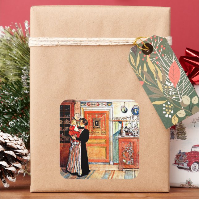 Sticker Carré Entre Noël et le nouvel Aco, (vacances)