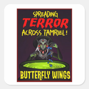 STICKER CARRÉ ENTRÉEZ L'ALERTE DE BW ÉFFRAYANT OFFICIEL ORIGINAL