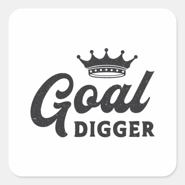 Sticker Carré Entrepreneur But Digger Boss Directeur général d'e (Devant)