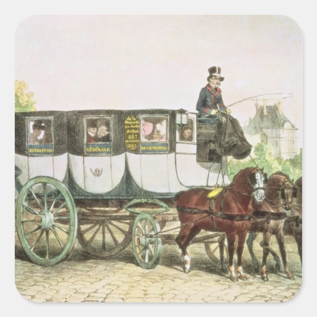 Sticker Carré Entreprise Générale des Omnibus', (Devant)