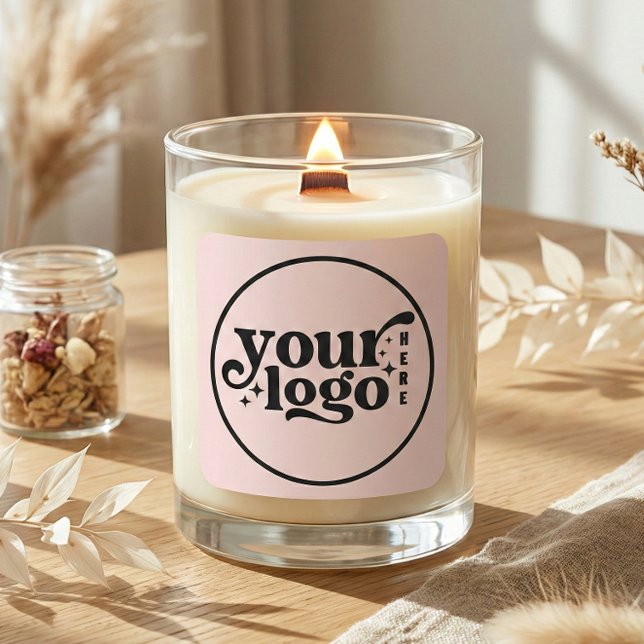 Sticker Carré Entreprise personnalisée Votre logo ici (Custom Company Business Your Logo Here Square Sticker)