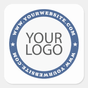 Sticker Carré Entreprise Site Web moderne et logo personnalisé