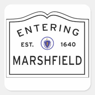 Sticker Carré Entrer dans la ville de Marshfield