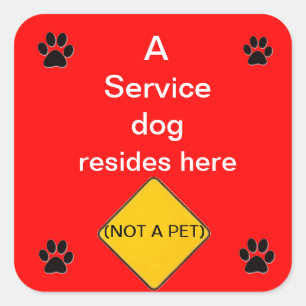 Sticker Carré Entretenez l'autocollant des vies de chien ici
