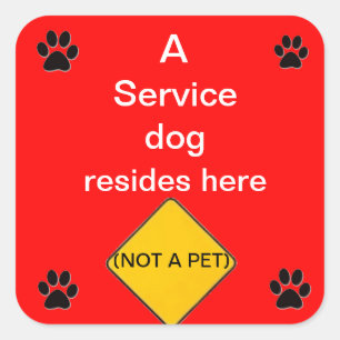 Sticker Carré Entretenez l'autocollant des vies de chien ici
