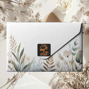 Sticker Carré Entrez À Vos Propres Risques Éffrayant Halloween F