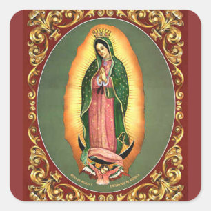 Sticker Carré Enveloppe d'art populaire Notre-Dame de Guadalupe