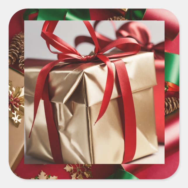 Sticker Carré Envelopper pour célébrer (Devant)