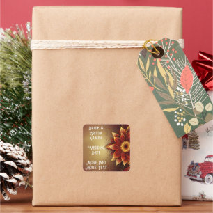 Sticker Carré Épanouissement Éternel : Une Célébration Intempore