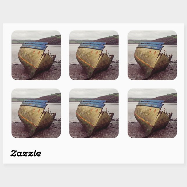 Sticker Carré Épave de bateau (Feuille)