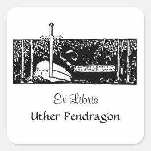 Sticker Carré Épée dans la pierre