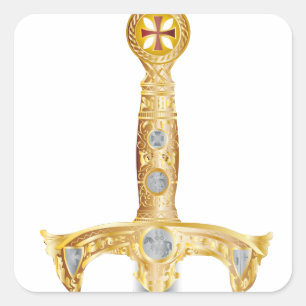 Sticker Carré Épée d'un Temple de Chevalier