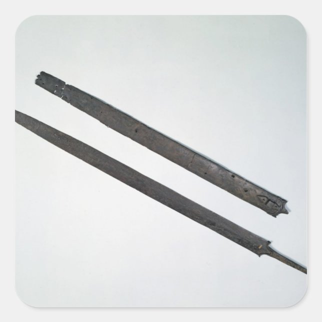 Sticker Carré Epée et gaine, de La Tene, Suisse (Devant)