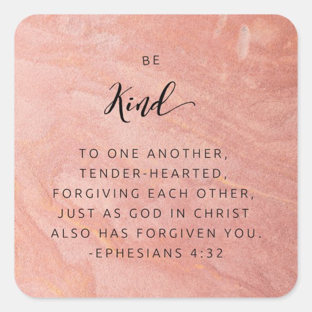 Sticker Carré Éphésiens 4:32 (Devant)