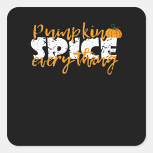 Sticker Carré Épice citrouille Tout Halloween Drôle