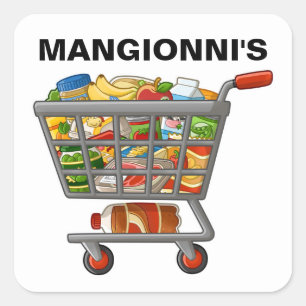 Sticker Carré Épicerie