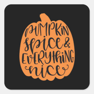 Sticker Carré Épices citrouilles Et Tout Nice - Automne