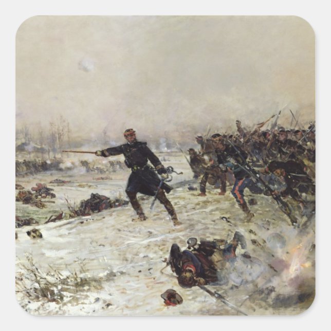 Sticker Carré Épisode de la guerre de 1870 (Devant)