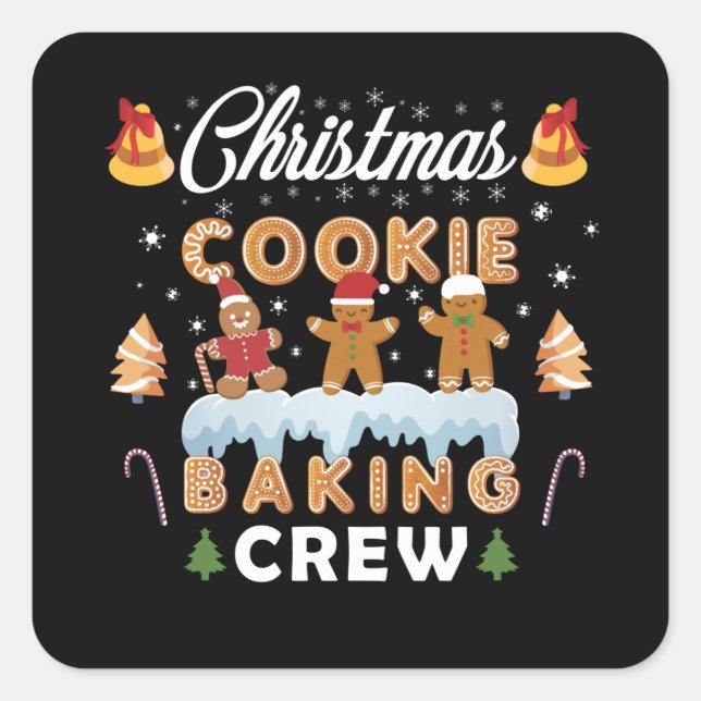 STICKER CARRÉ ÉQUIPE DE BAKING DE CHRISTMAS (Devant)