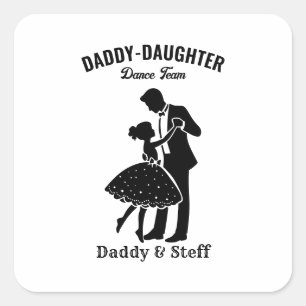 Sticker Carré Équipe de danse papa-fille (4) T-shirt